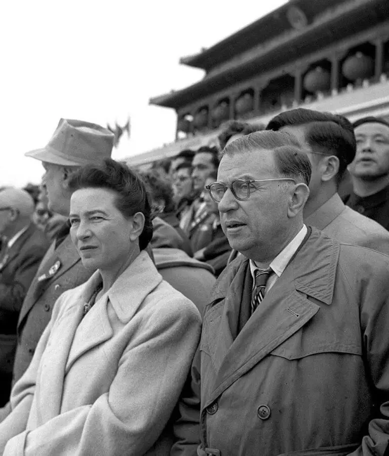 simone de beauvoir & jean paul sartre in beijing 1955